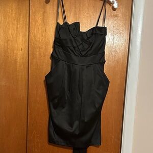 Chic Black Mini Dress with Strappy Design